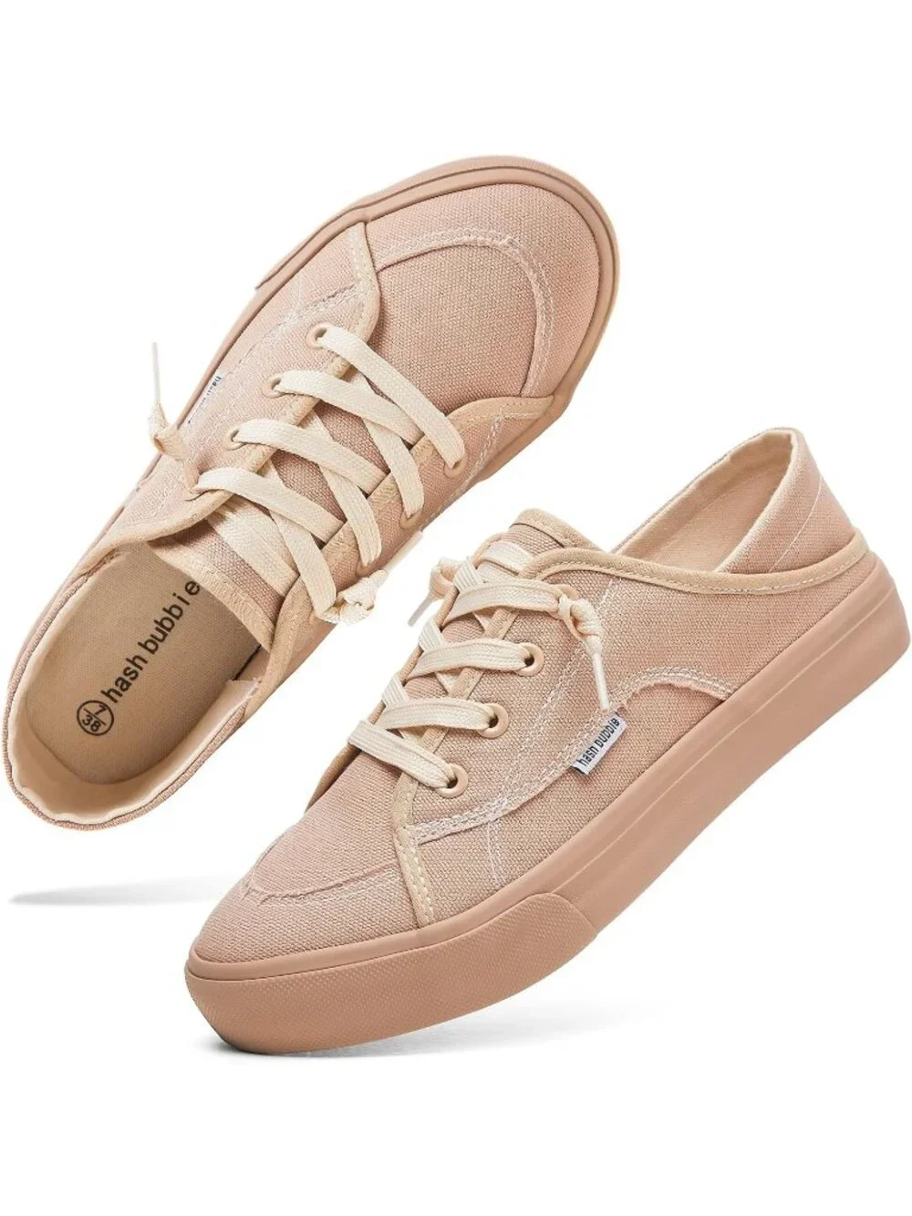 Women Light Khaki Round Toe Solid Non Slip Fashion Slip on Loafer Sneaker Shoes